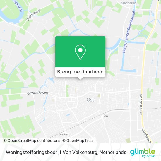 Woningstofferingsbedrijf Van Valkenburg kaart