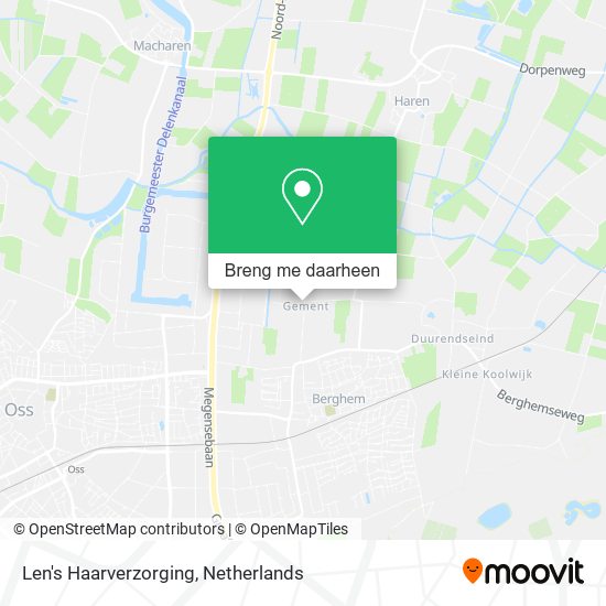 Len's Haarverzorging kaart