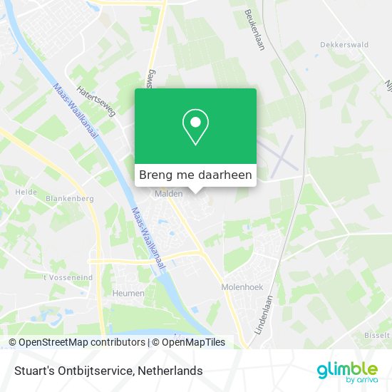 Stuart's Ontbijtservice kaart