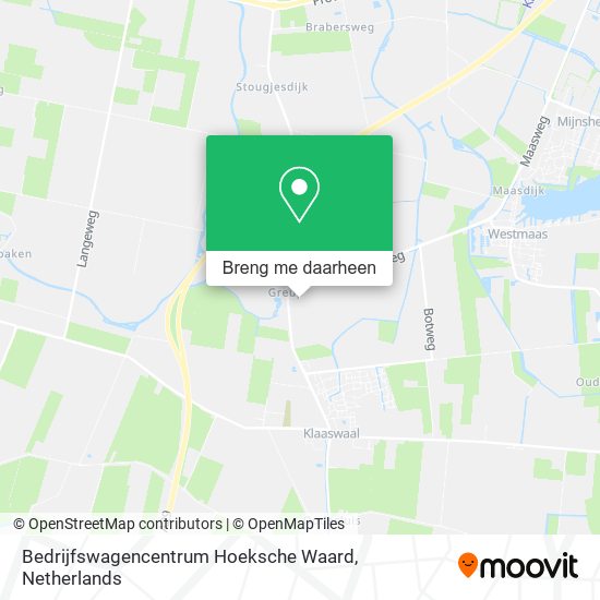 Bedrijfswagencentrum Hoeksche Waard kaart
