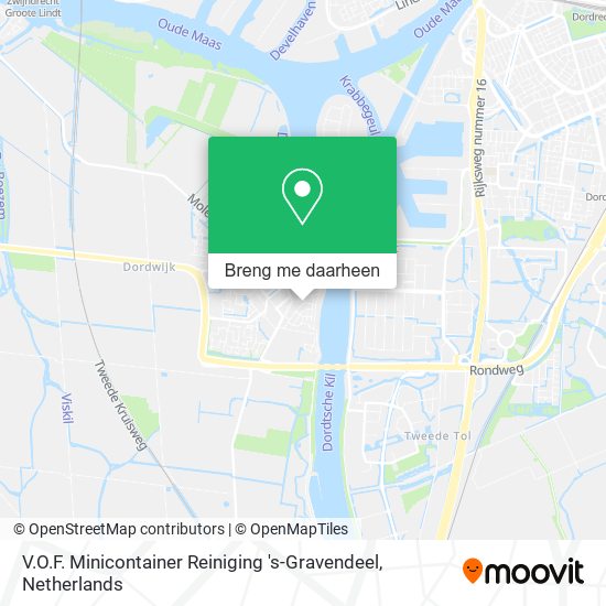 V.O.F. Minicontainer Reiniging 's-Gravendeel kaart