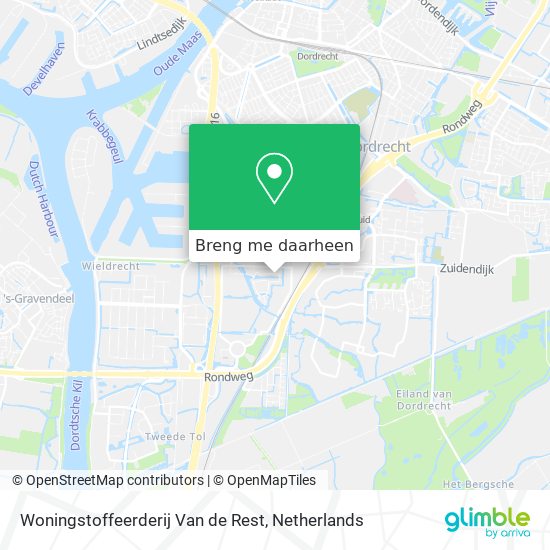 Woningstoffeerderij Van de Rest kaart