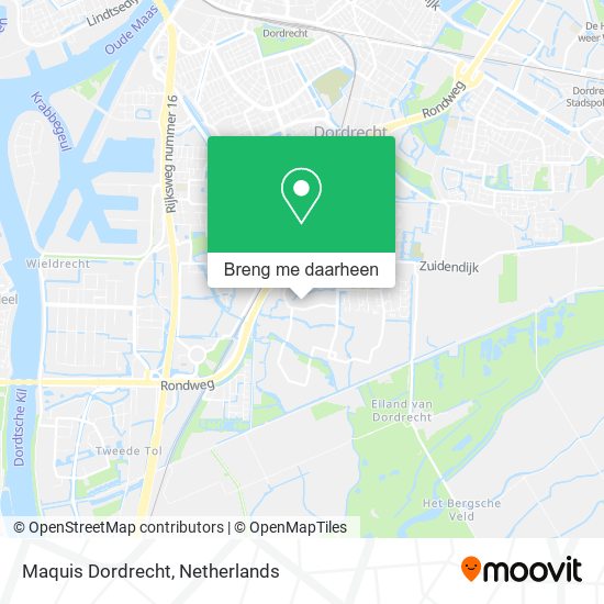Maquis Dordrecht kaart