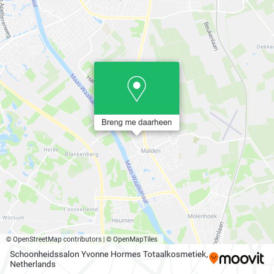 Schoonheidssalon Yvonne Hormes Totaalkosmetiek kaart