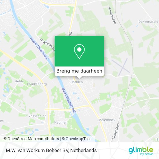 M.W. van Workum Beheer BV kaart