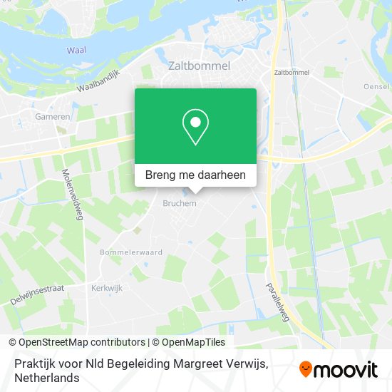 Praktijk voor Nld Begeleiding Margreet Verwijs kaart
