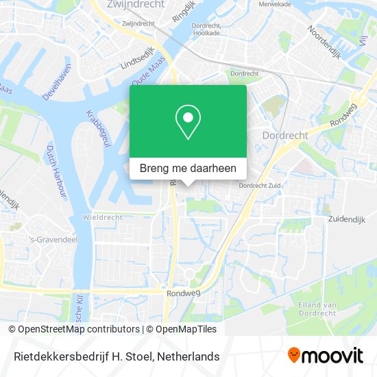 Rietdekkersbedrijf H. Stoel kaart