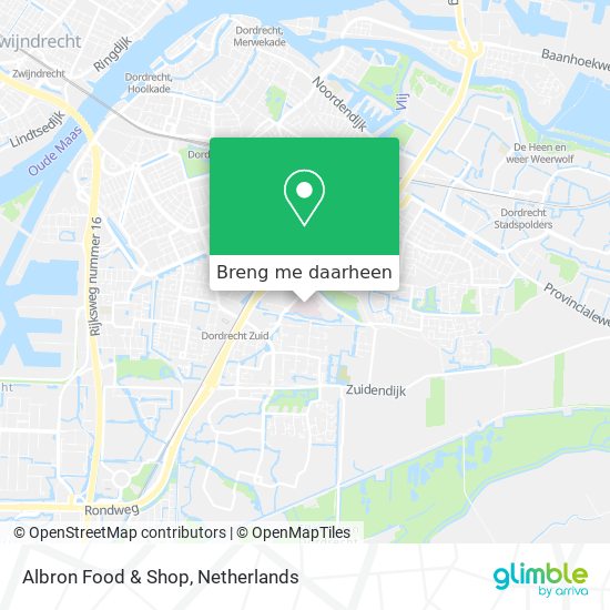 Albron Food & Shop kaart