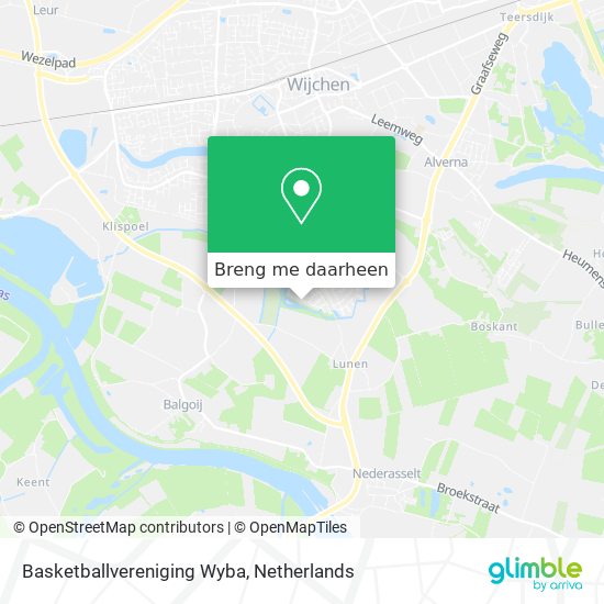 Basketballvereniging Wyba kaart