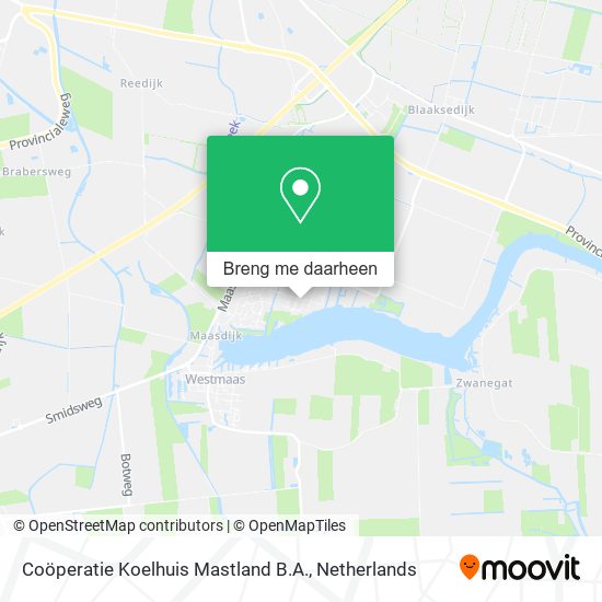 Coöperatie Koelhuis Mastland B.A. kaart