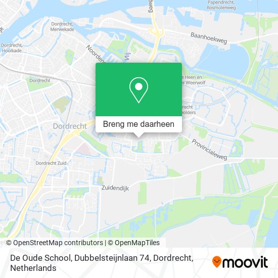 De Oude School, Dubbelsteijnlaan 74, Dordrecht kaart
