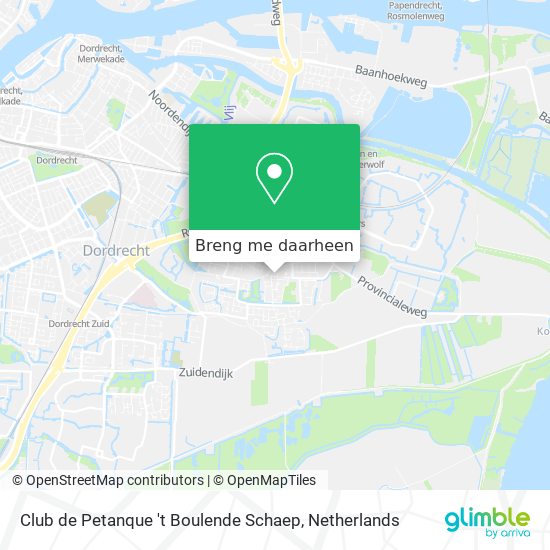 Club de Petanque 't Boulende Schaep kaart