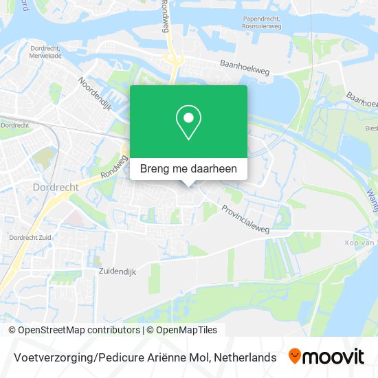 Voetverzorging / Pedicure Ariënne Mol kaart