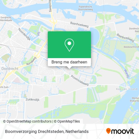 Boomverzorging Drechtsteden kaart