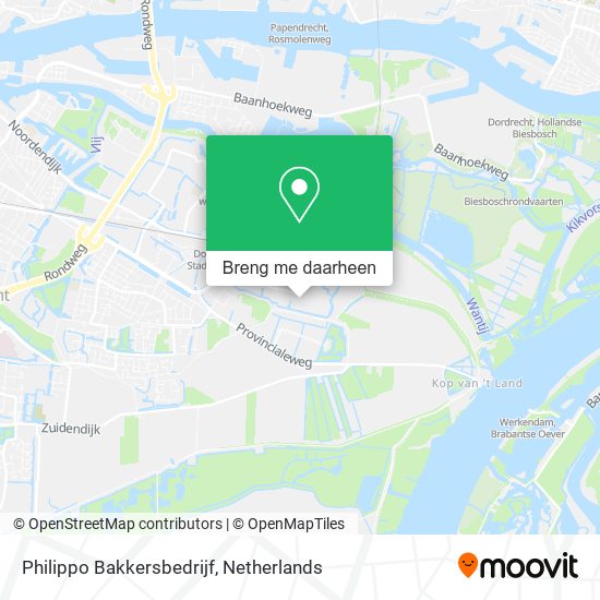 Philippo Bakkersbedrijf kaart