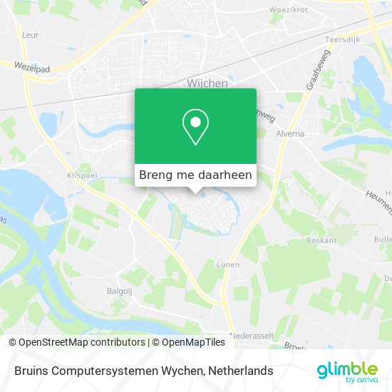Bruins Computersystemen Wychen kaart