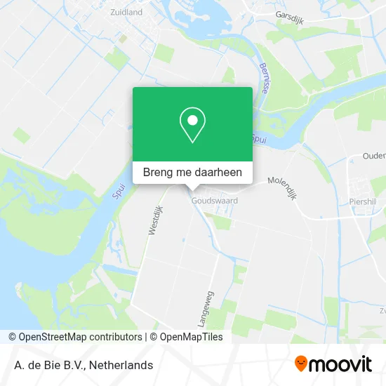 A. de Bie B.V. kaart