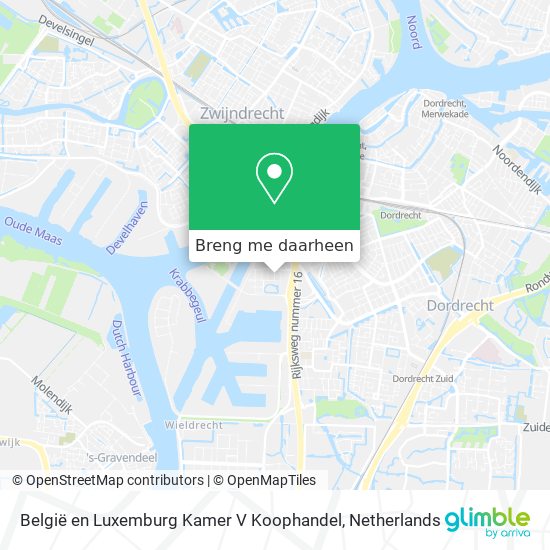 België en Luxemburg Kamer V Koophandel kaart