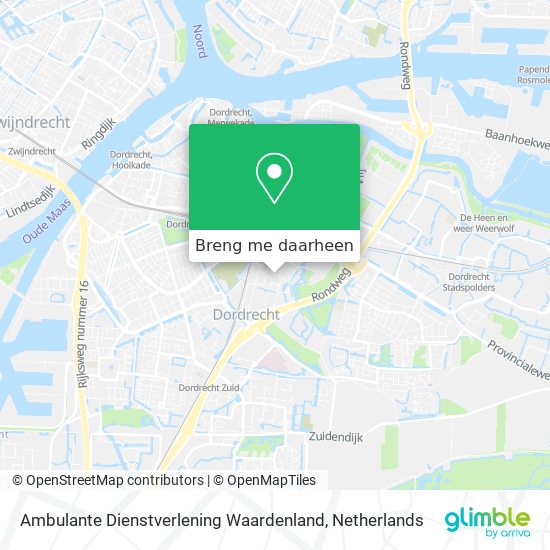 Ambulante Dienstverlening Waardenland kaart