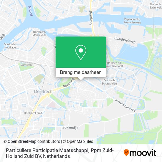 Particuliere Participatie Maatschappij Ppm Zuid-Holland Zuid BV kaart