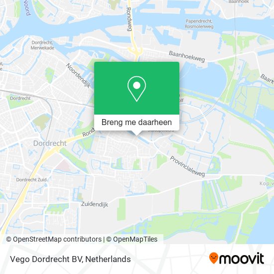 Vego Dordrecht BV kaart