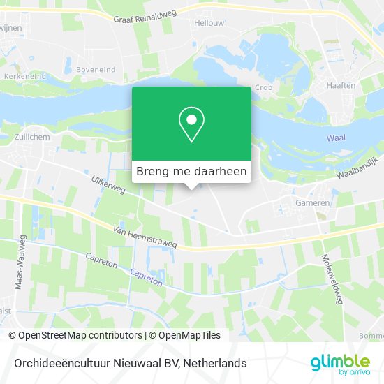 Orchideeëncultuur Nieuwaal BV kaart