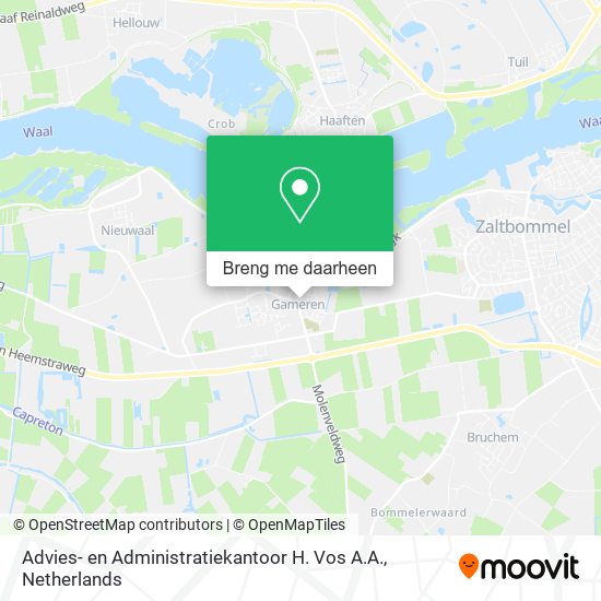 Advies- en Administratiekantoor H. Vos A.A. kaart