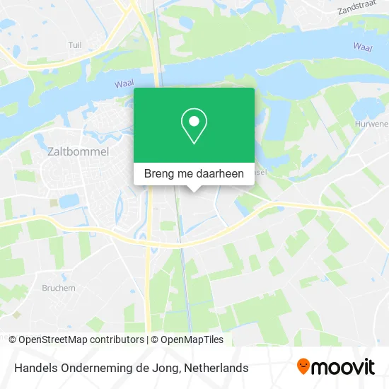 Handels Onderneming de Jong kaart