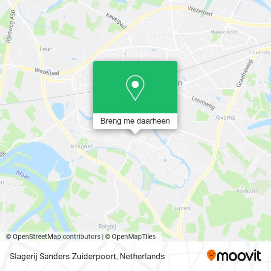 Slagerij Sanders Zuiderpoort kaart