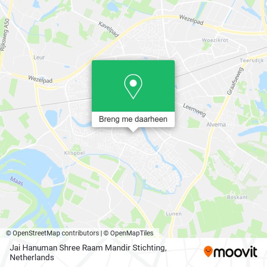 Jai Hanuman Shree Raam Mandir Stichting kaart