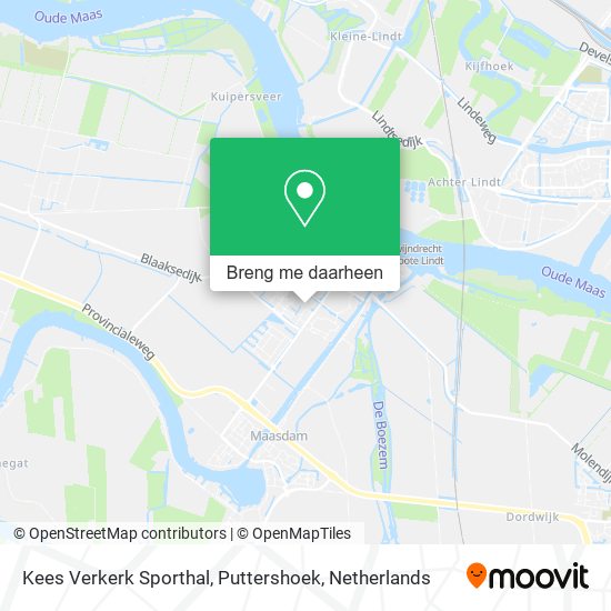 Kees Verkerk Sporthal, Puttershoek kaart