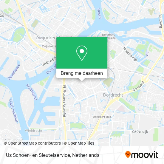Uz Schoen- en Sleutelservice kaart