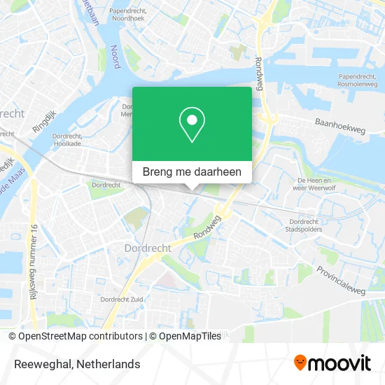 Reeweghal kaart