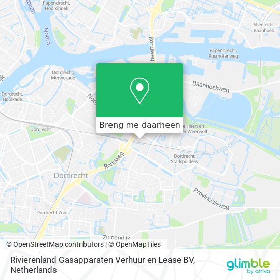 Rivierenland Gasapparaten Verhuur en Lease BV kaart