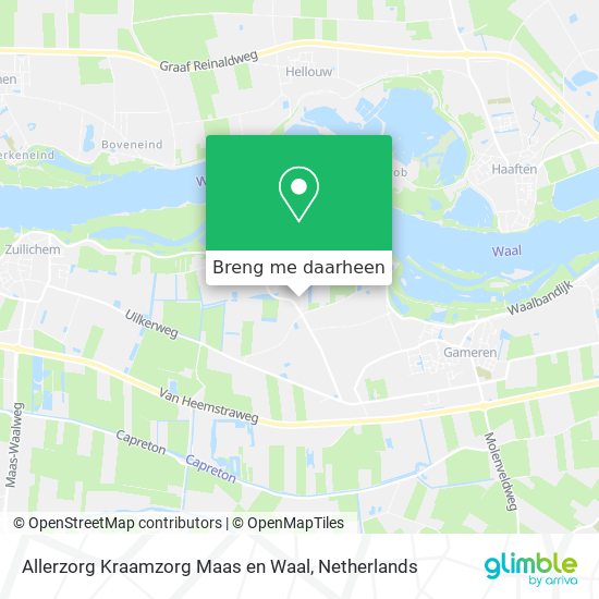 Allerzorg Kraamzorg Maas en Waal kaart