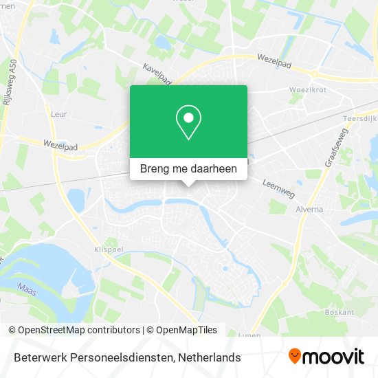 Beterwerk Personeelsdiensten kaart