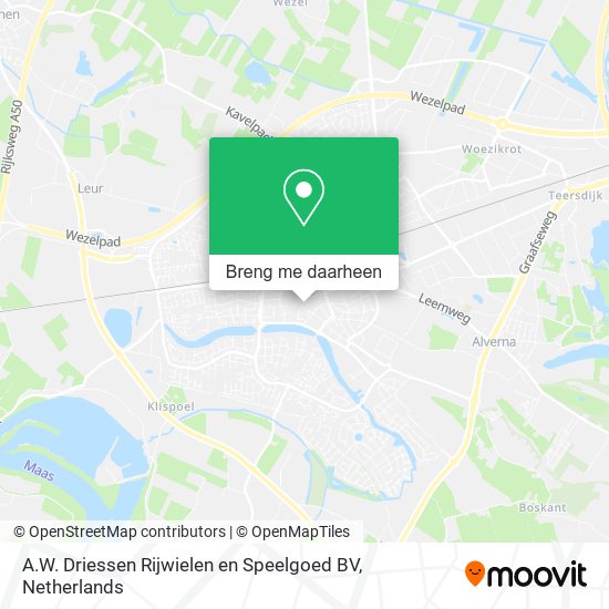 A.W. Driessen Rijwielen en Speelgoed BV kaart