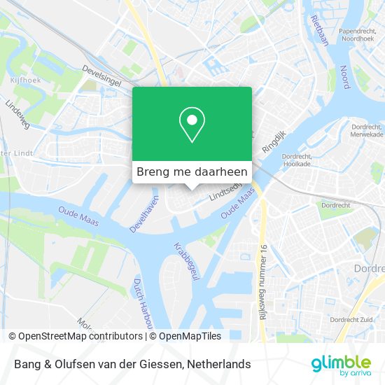 Bang & Olufsen van der Giessen kaart