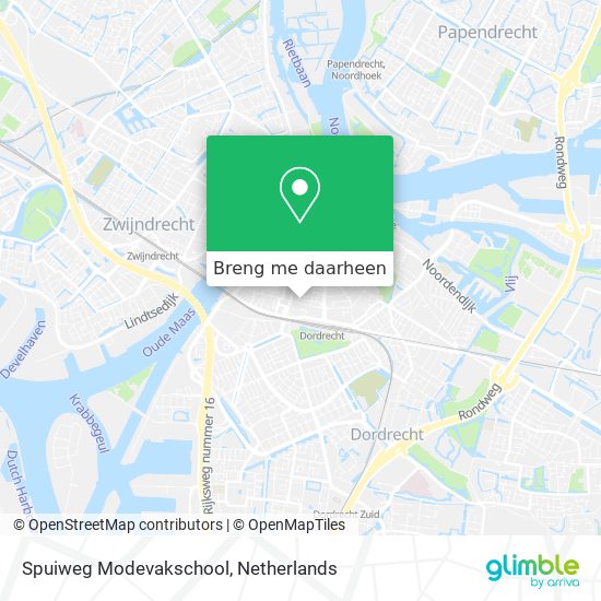 Spuiweg Modevakschool kaart