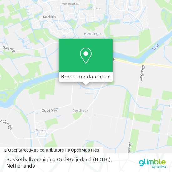 Basketballvereniging Oud-Beijerland (B.O.B.) kaart