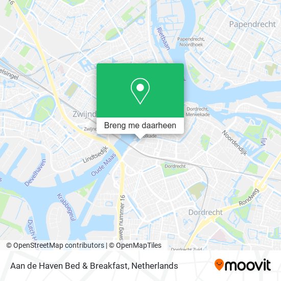 Aan de Haven Bed & Breakfast kaart