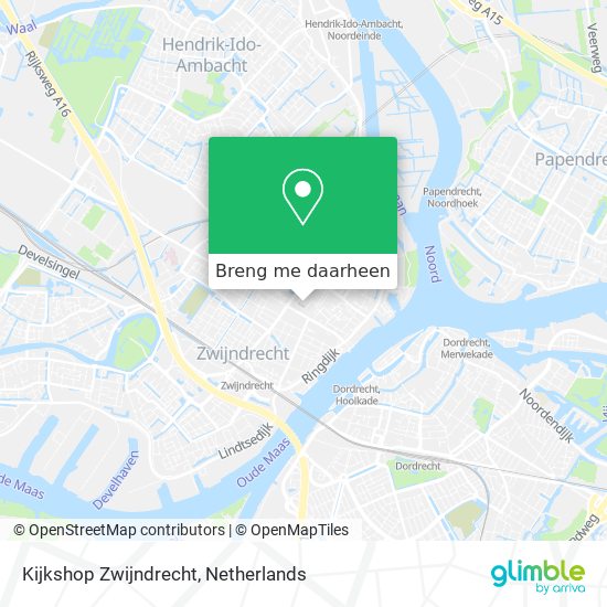 Kijkshop Zwijndrecht kaart