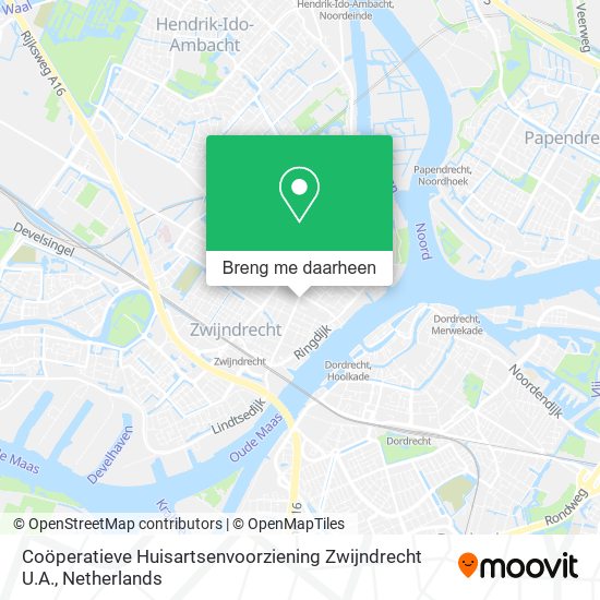 Coöperatieve Huisartsenvoorziening Zwijndrecht U.A. kaart