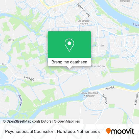 Psychosociaal Counselor t Hofstede kaart