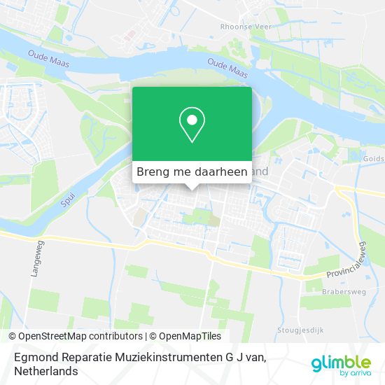 Egmond Reparatie Muziekinstrumenten G J van kaart