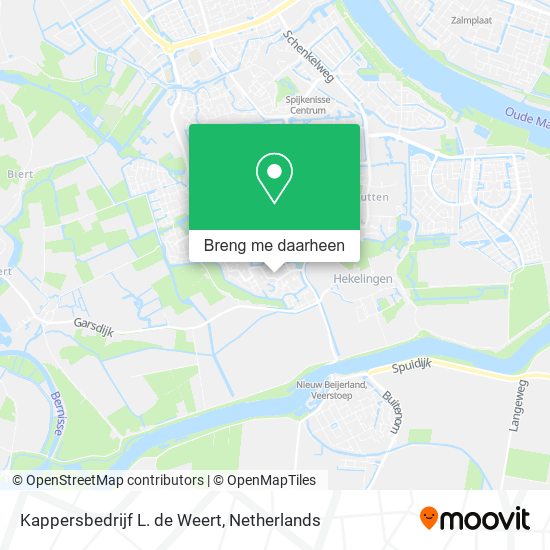 Kappersbedrijf L. de Weert kaart