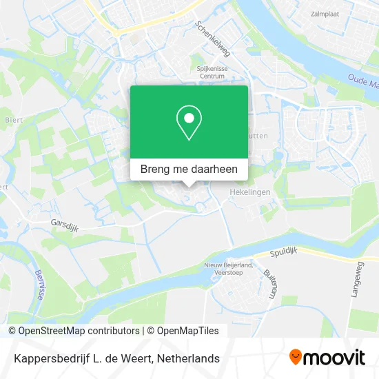 Kappersbedrijf L. de Weert kaart