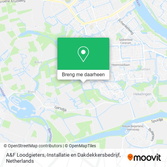 A&F Loodgieters,-Installatie en Dakdekkersbedrijf kaart