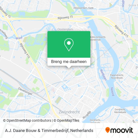 A.J. Daane Bouw & Timmerbedrijf kaart