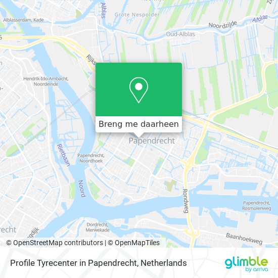 Profile Tyrecenter in Papendrecht kaart